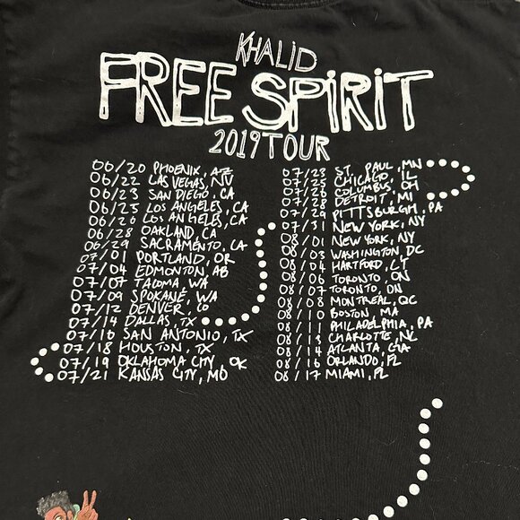 Khalid Free Spirit 2019 Tour T-Shirt - Size M 🎶 Rare Concert Tee! - Picture 6 of 6